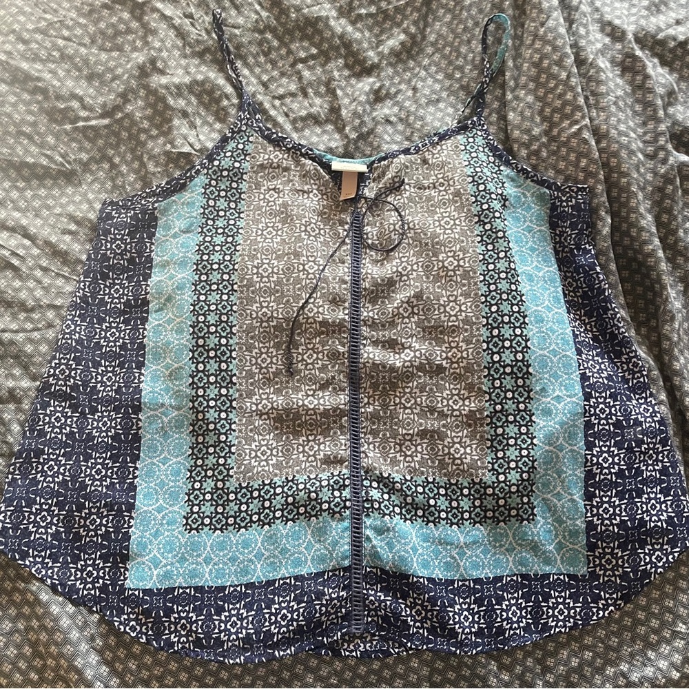 Knox Rose Teal and Black Patterned Camisole